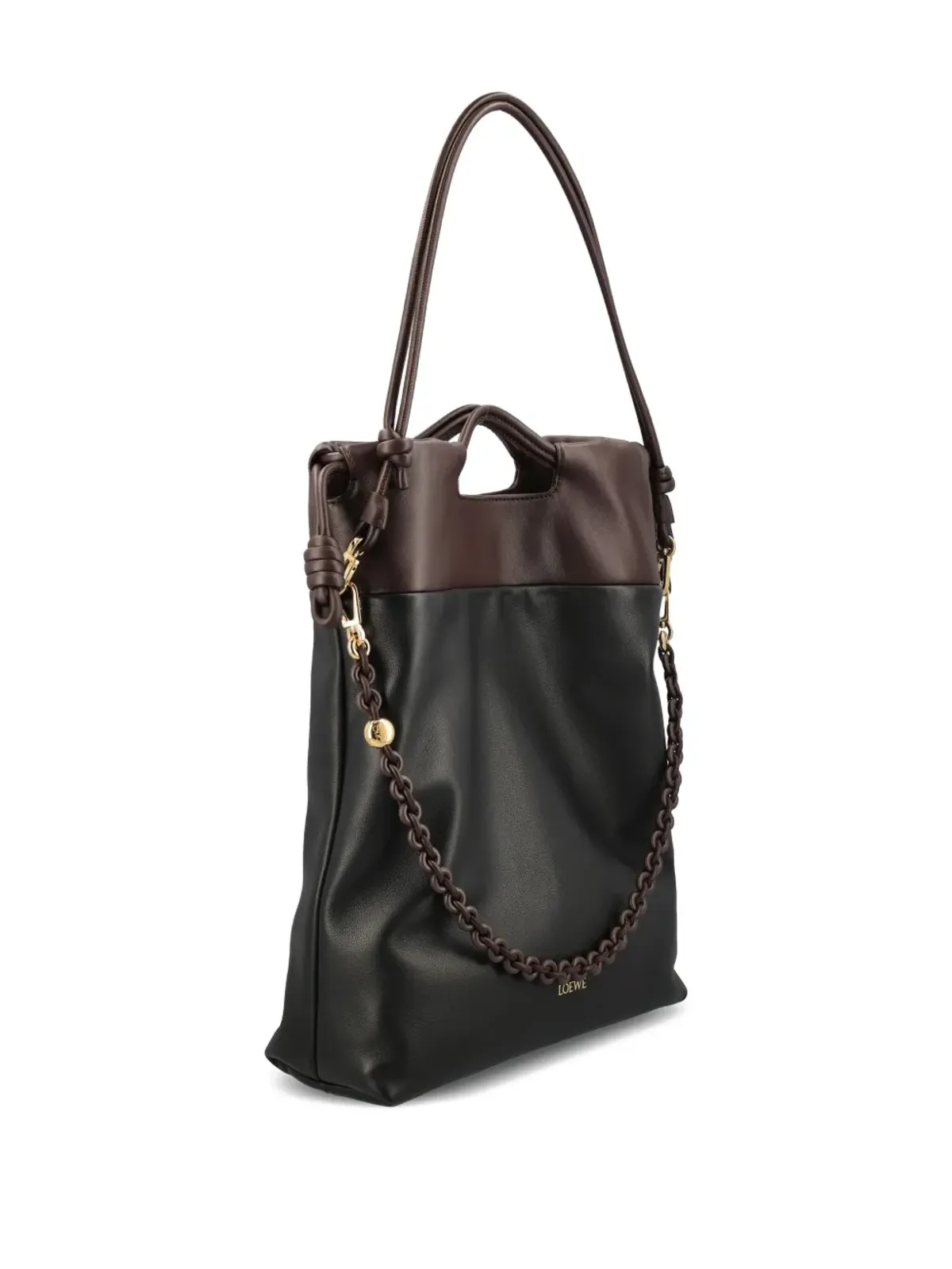 LOEWE chain-detail leather shoulder bag - Black - 画像3