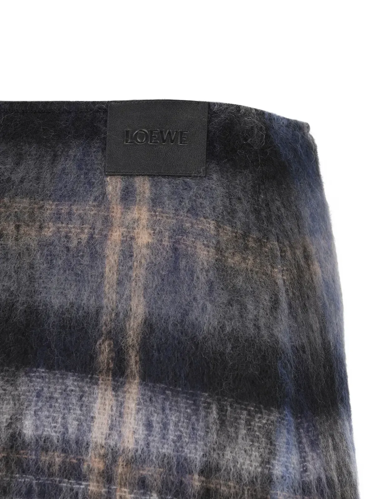 LOEWE 格子柄バックルディテールスカート - 画像4