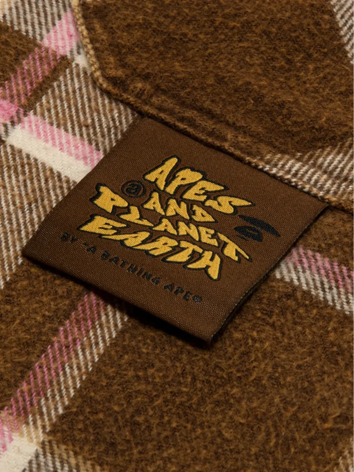 AAPE BY *A BATHING APE® チェック柄ポケットシャツ - ブラウン - 画像4
