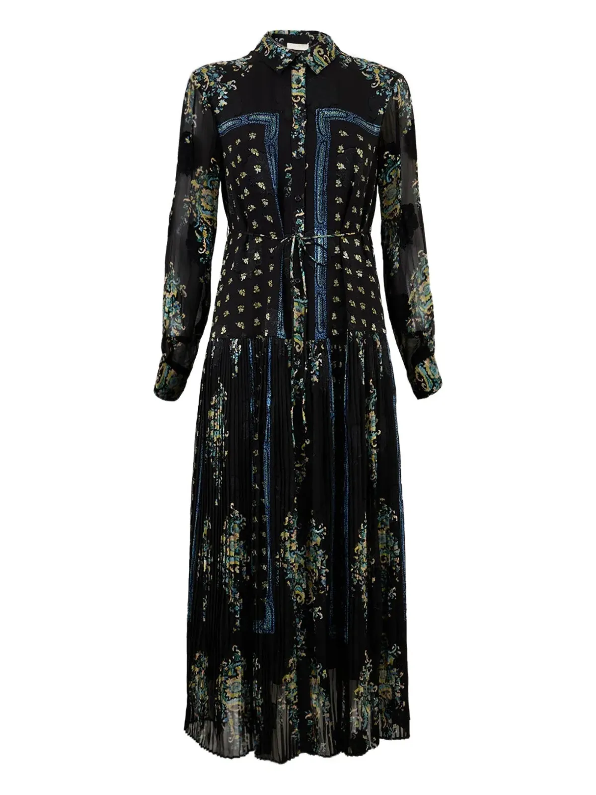 Ulla Johnson Emilie 長袖シャツドレス - ブラック - 画像1