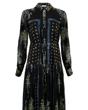 Ulla Johnson Emilie 長袖シャツドレス - ブラック - サムネイル4