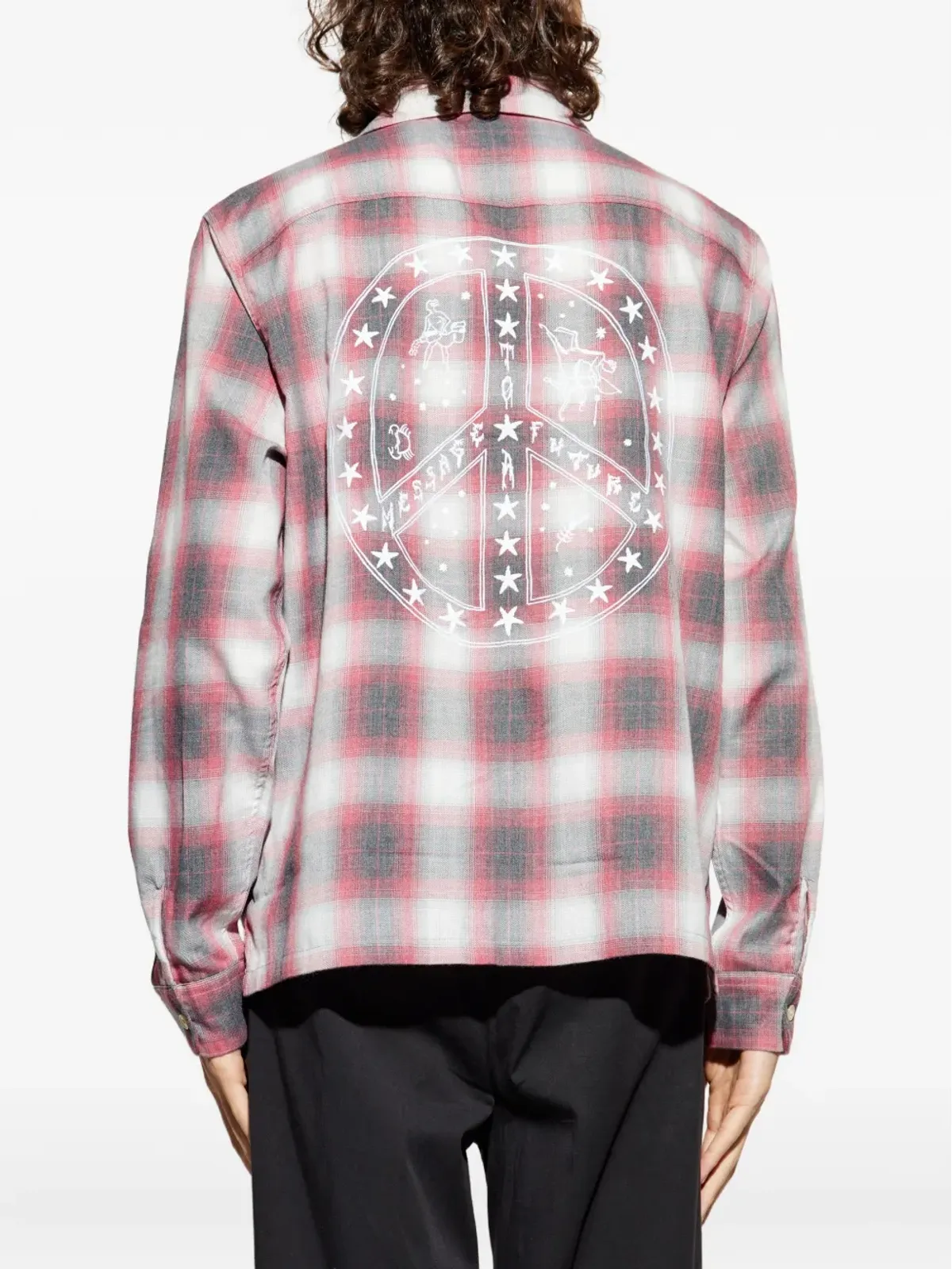 AllSaints シャムズ プラッド ポケットシャツ レッド - 画像4