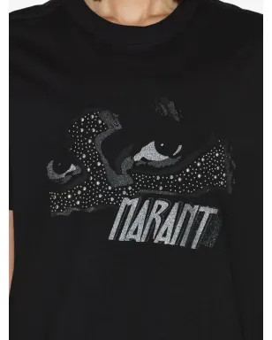 MARANT ÉTOILE Zoeline sequin stud T-shirt - Black - サムネイル5