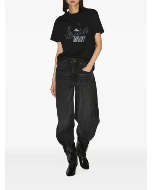MARANT ÉTOILE Zoeline sequin stud T-shirt - Black - サムネイル2