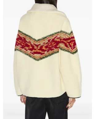 MARANT ÉTOILE Marner グラフィックストライプ フリースセーター - サムネイル4