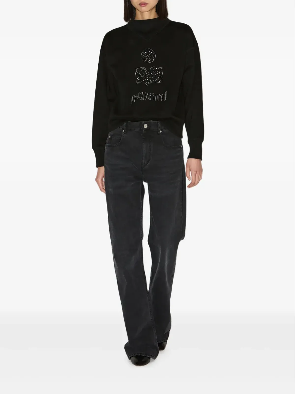 MARANT ÉTOILE Moby スタッズロゴ入りスウェットシャツ - 画像2