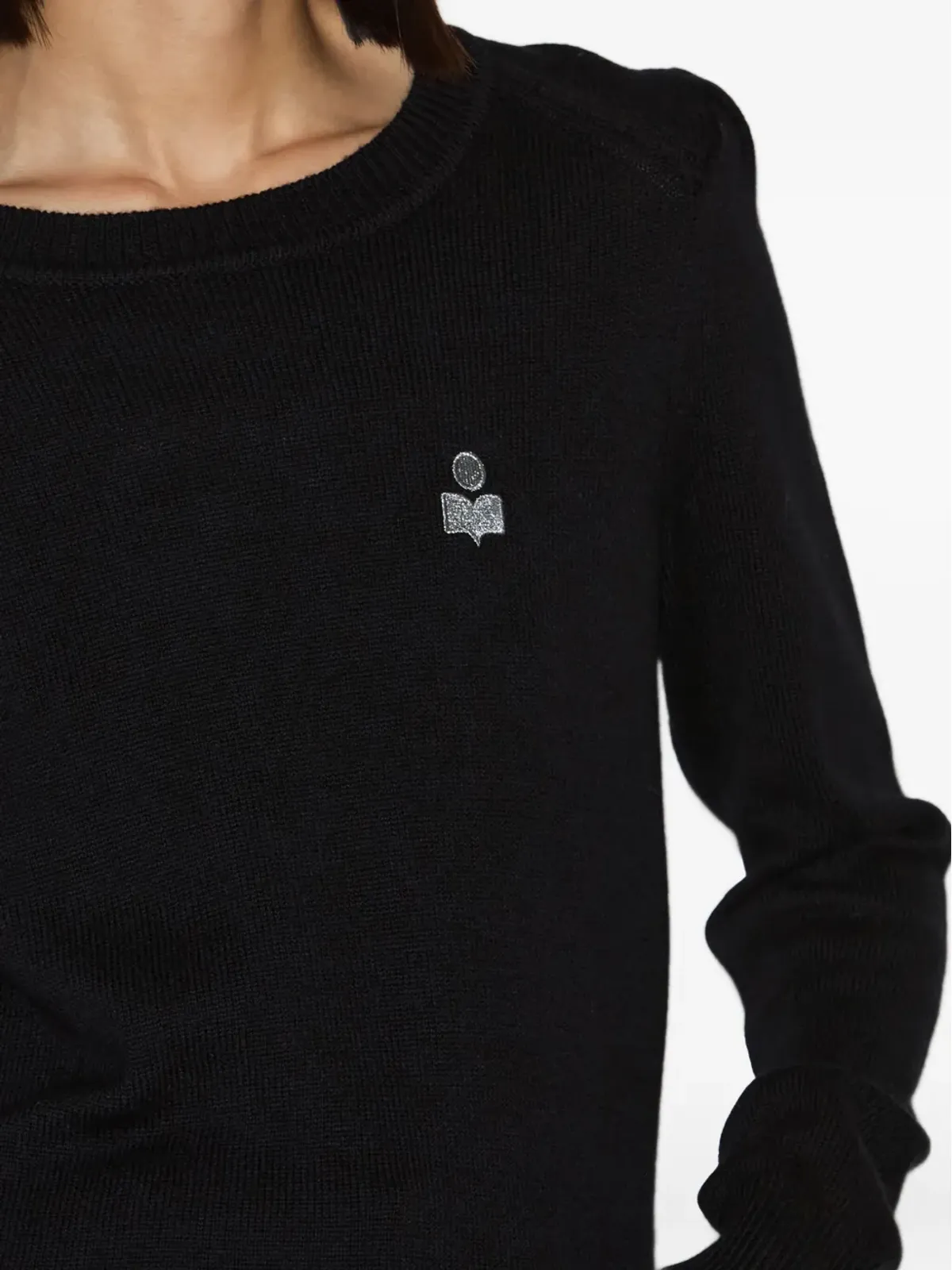 MARANT ÉTOILE Abelle ギャザー袖刺繍ロゴセーター - 画像5