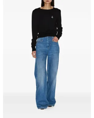 MARANT ÉTOILE Abelle ギャザー袖刺繍ロゴセーター - サムネイル2