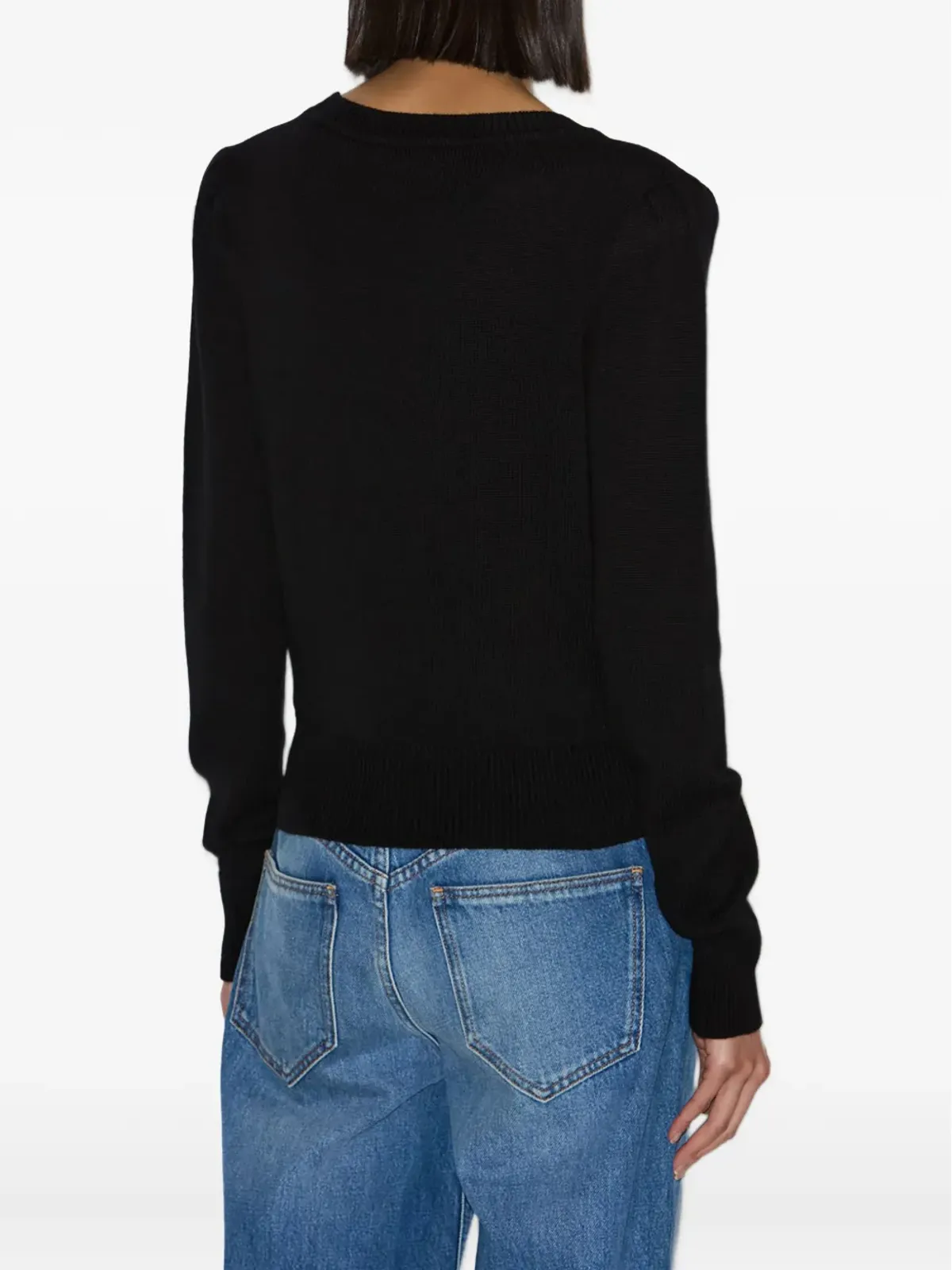 MARANT ÉTOILE Abelle ギャザー袖刺繍ロゴセーター - 画像4