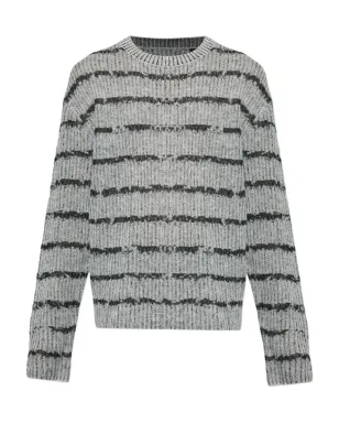AllSaints ディソルブドストライプセーター（グレー） - サムネイル1