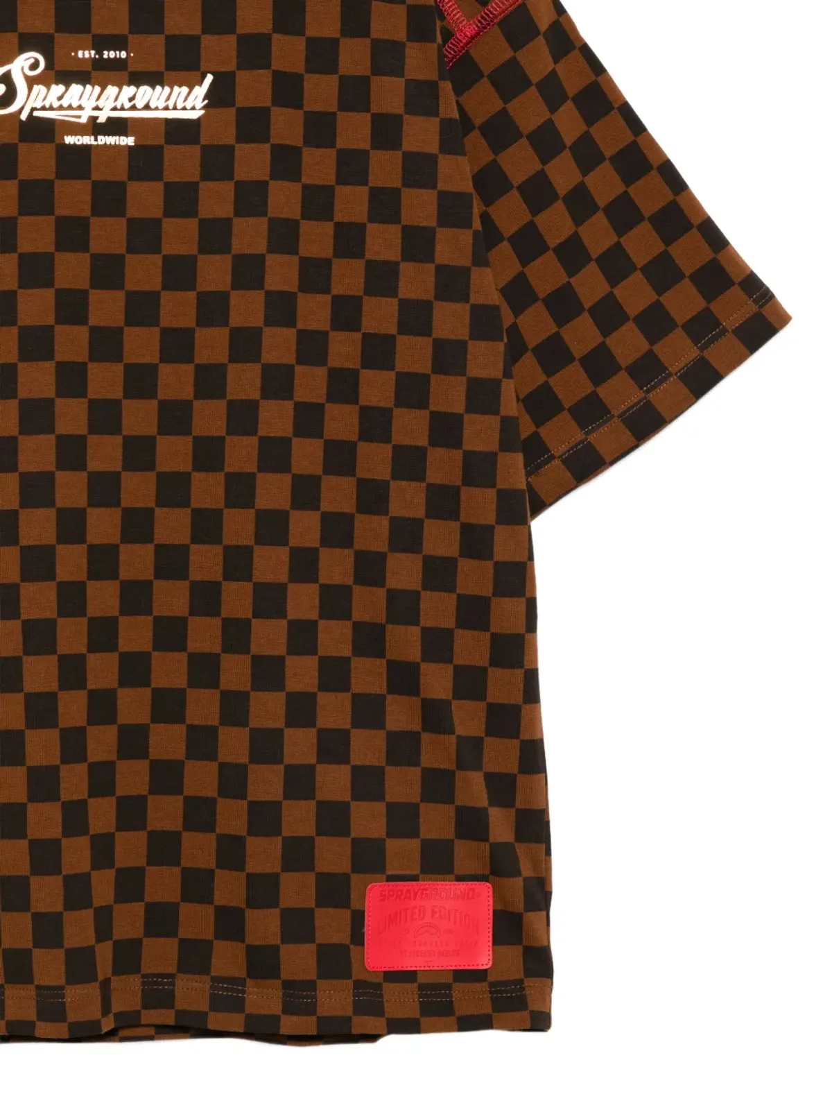 sprayground kid チェッカーボードプリントTシャツ - 画像3