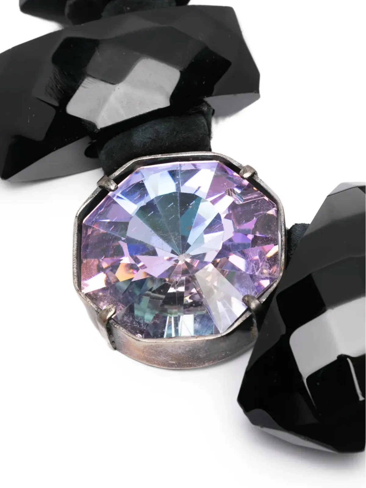 Giorgio Armani Pre-Owned 2000s ファセットネックレス - ブラック - 画像2