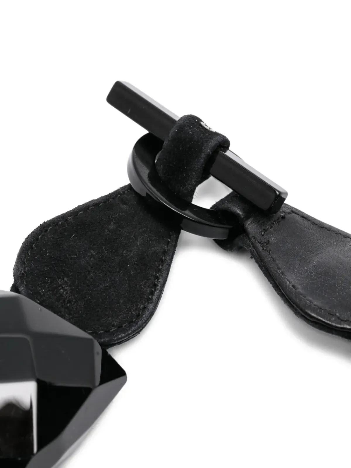 Giorgio Armani Pre-Owned 2000s ファセットネックレス - ブラック - 画像3