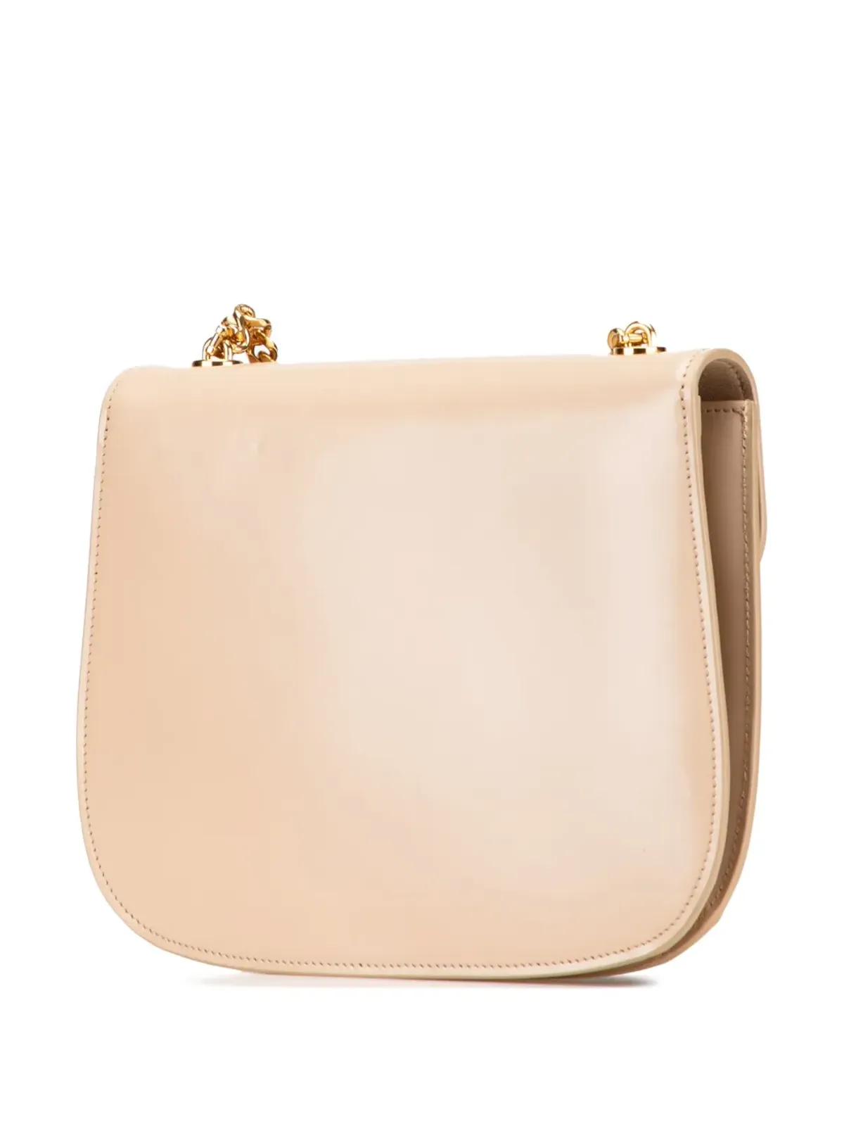Celine Pre-Owned セリーヌ プリオウンド 2022 ティーン シャイニー カーフスキン トリオンフ ベサース クレア チェーン クロスボディバッグ - 画像3