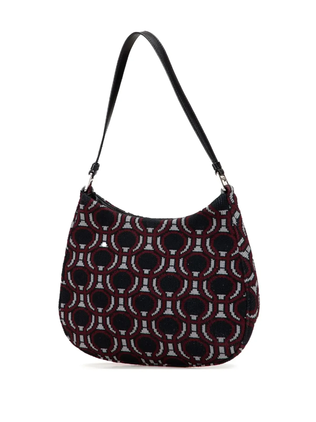 Prada Pre-Owned クレオ ショルダーバッグ（ジャカードニット） - 画像3