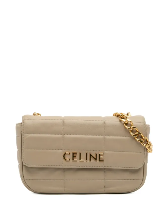 Celine Pre-Owned Celine Pre-Owned マテラッセ ゴートスキン モノクローム チェーンショルダーバッグ ブラウンの商品画像