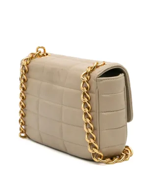 Celine Pre-Owned マテラッセ ゴートスキン モノクローム チェーンショルダーバッグ ブラウン - サムネイル3