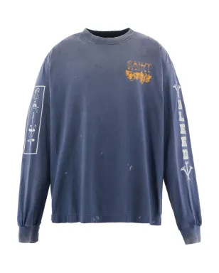 SAINT MXXXXXX ロングスリーブTシャツ - ブルー - サムネイル1