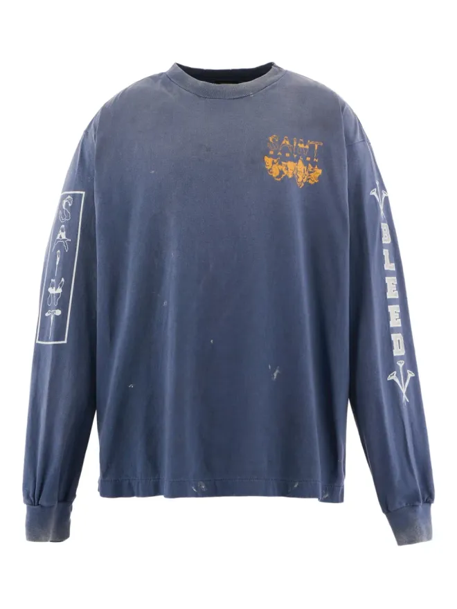 SAINT MXXXXXX SAINT MXXXXXX ロングスリーブTシャツ - ブルーの商品画像
