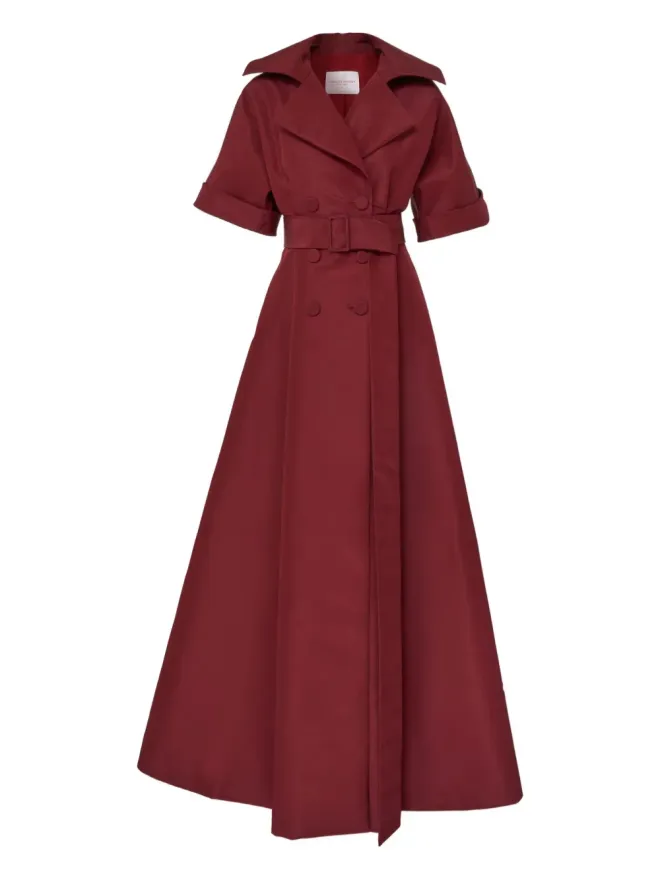 Carolina Herrera Carolina Herrera ベルト付き半袖マキシドレスの商品画像