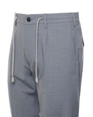 Eleventy ドローストリングウエストパンツ ブルー - サムネイル3