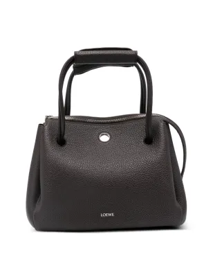LOEWE トップハンドル テクスチャードレザー サッチェルバッグ - ブラウン - サムネイル1