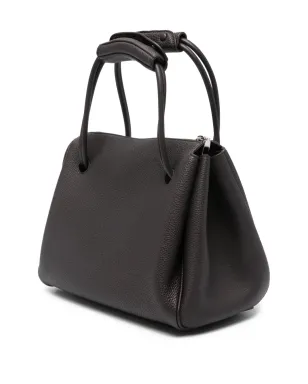 LOEWE トップハンドル テクスチャードレザー サッチェルバッグ - ブラウン - サムネイル3