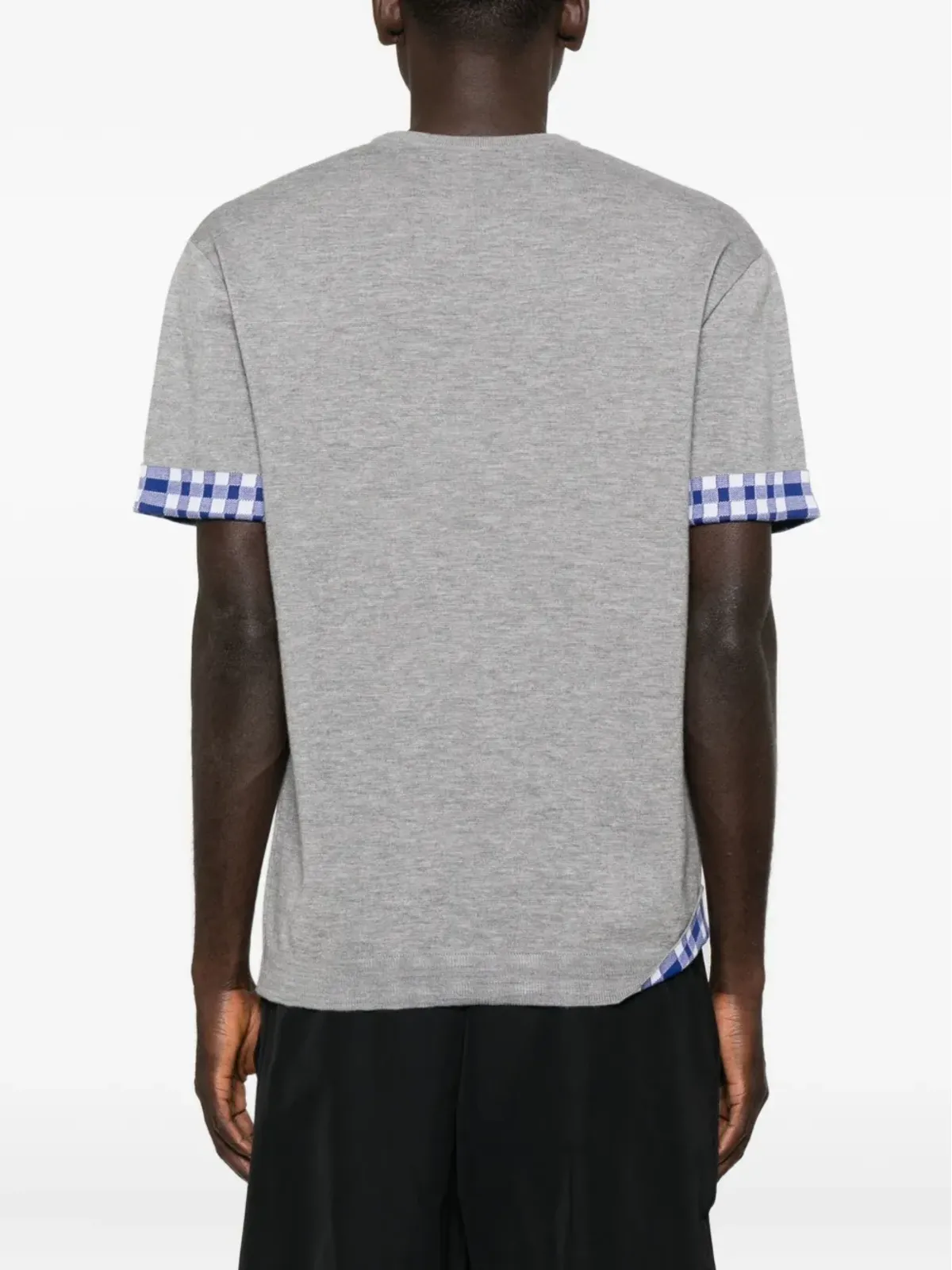 LOEWE ロゴディテール チェック柄 Tシャツ - グレー - 画像3