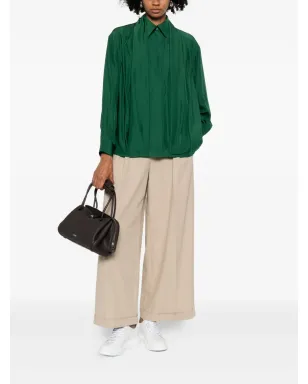 LOEWE プリーツシャツ グリーン - サムネイル2