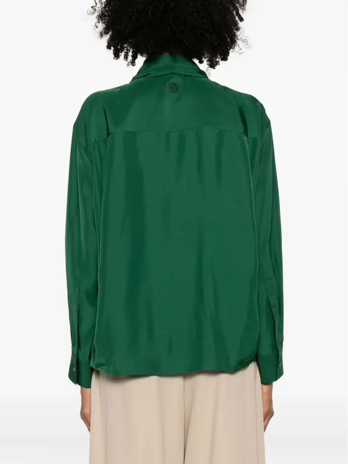 LOEWE プリーツシャツ グリーン - 画像4