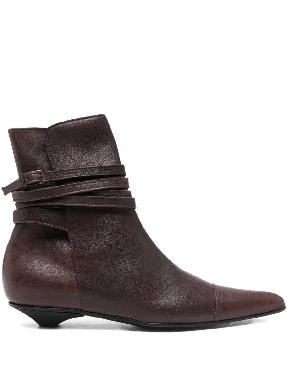 Romeo Gigli Pre-Owned 1990年代 レザー アンクルブーツ - 画像1