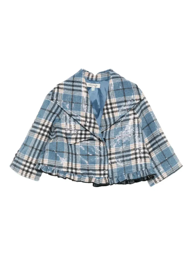alapage alapage スパンコール付きチェック柄ジャケットの商品画像