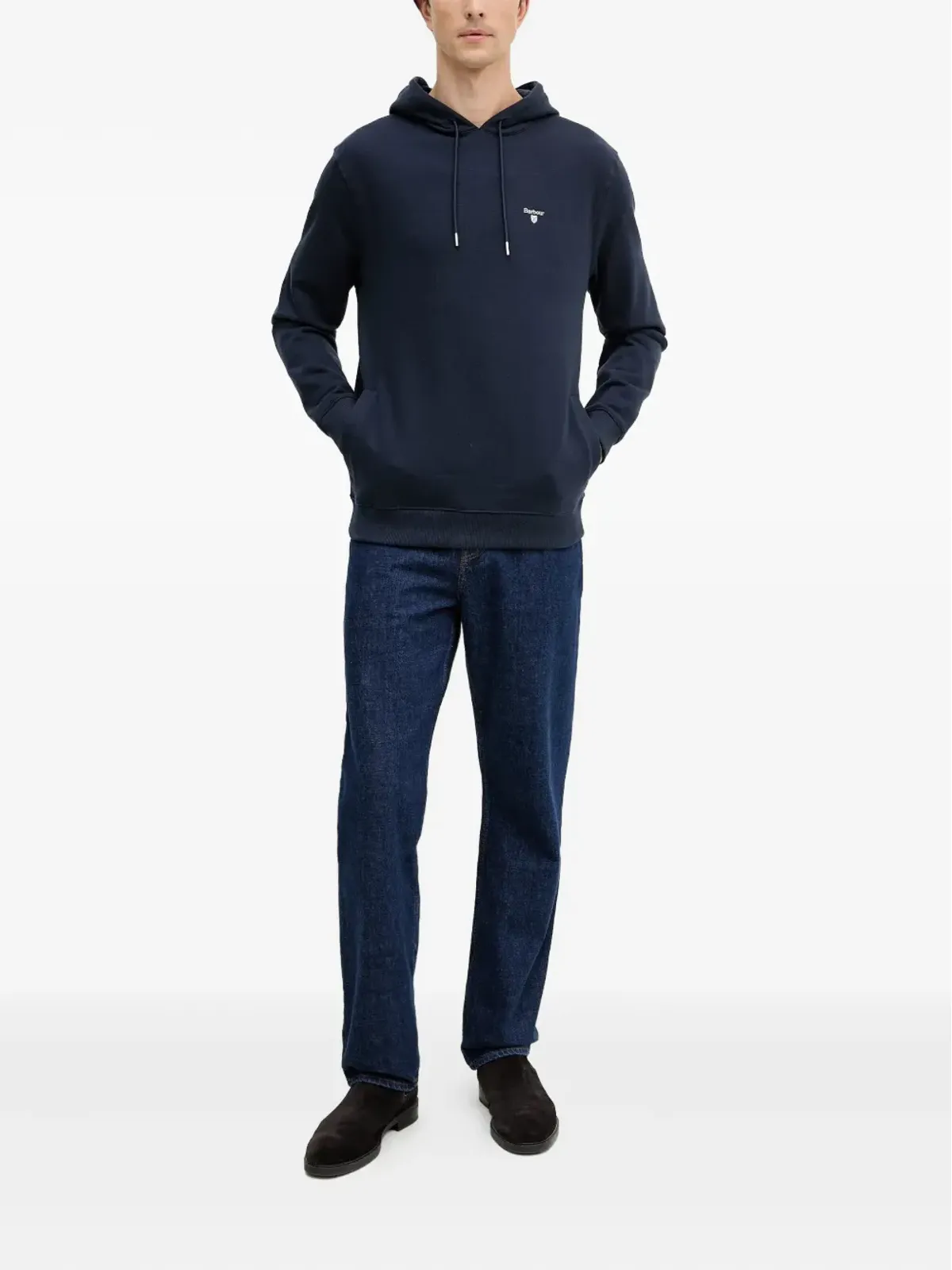 Barbour logo hooded sweatshirt - Blue - 画像2