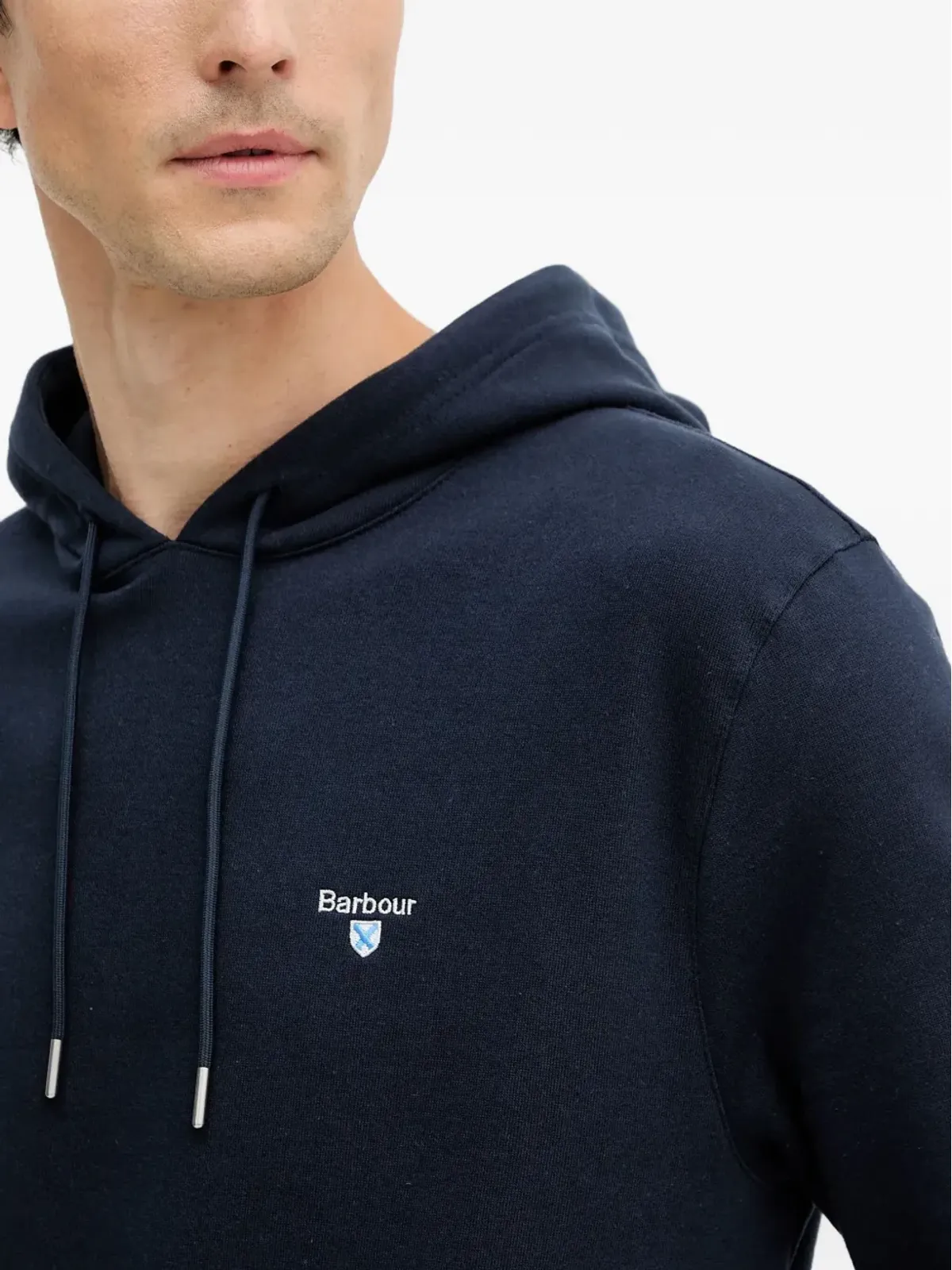 Barbour logo hooded sweatshirt - Blue - 画像4