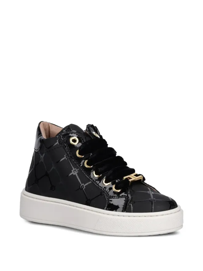 Elisabetta Franchi La Mia Bambina Elisabetta Franchi La Mia Bambina ダイヤモンド柄レースアップスニーカーの商品画像
