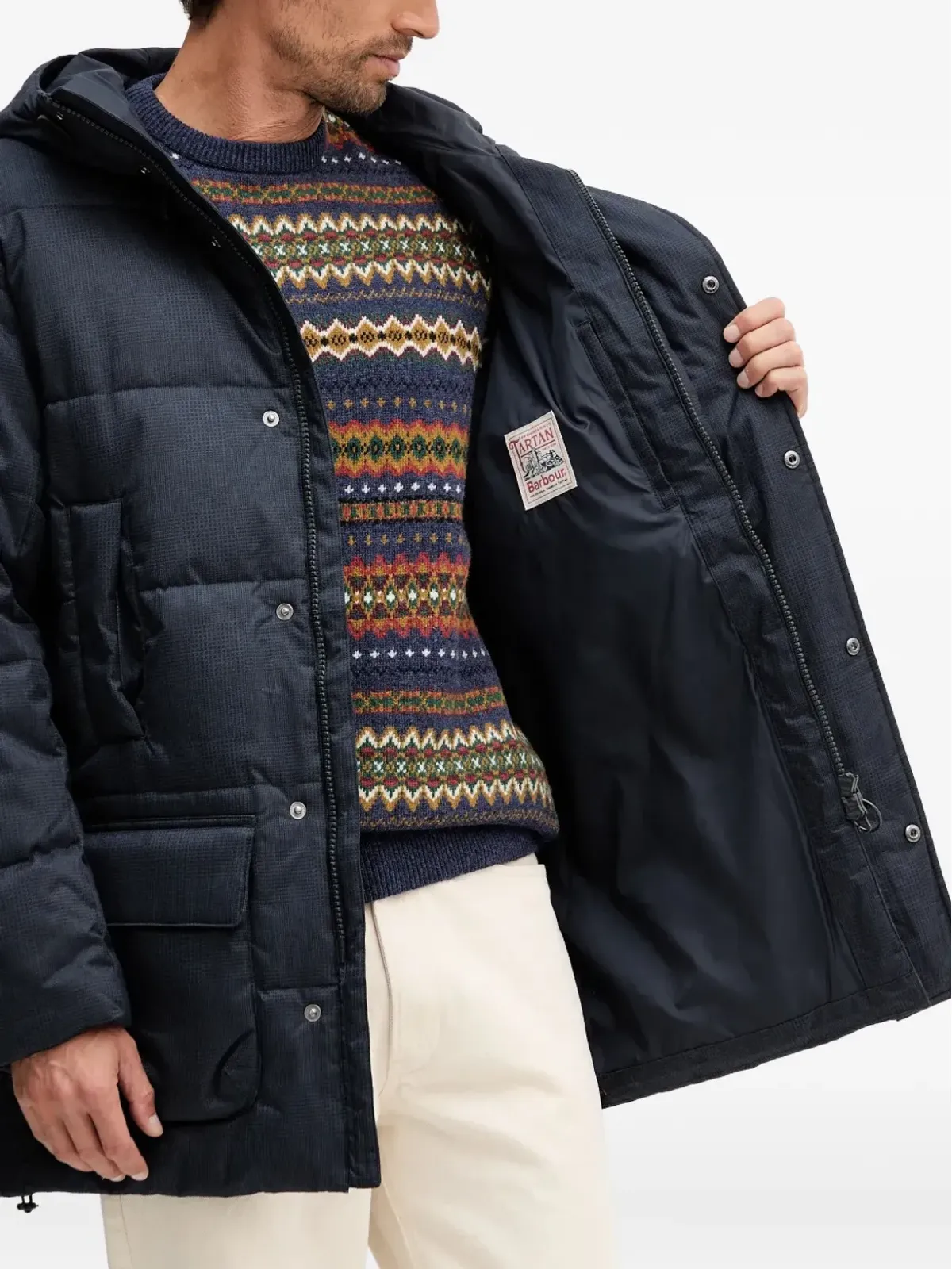 Barbour ロゴ刺繍入りパディッドジャケット - 画像5