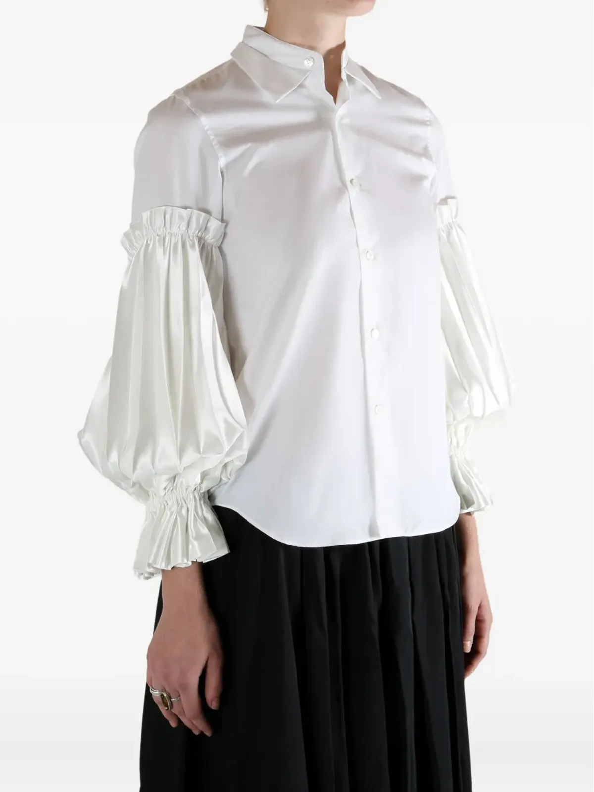 Noir Kei Ninomiya フリルスリーブシャツ - 画像4