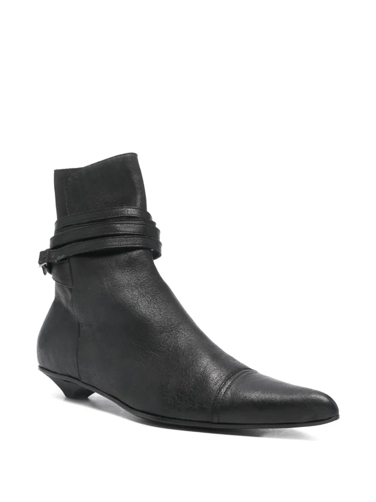 Romeo Gigli Pre-Owned ストラップディテール アンクルブーツ - 画像2