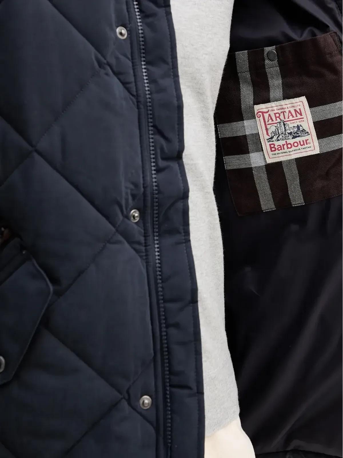 Barbour キルテッドジップジャケット - 画像4