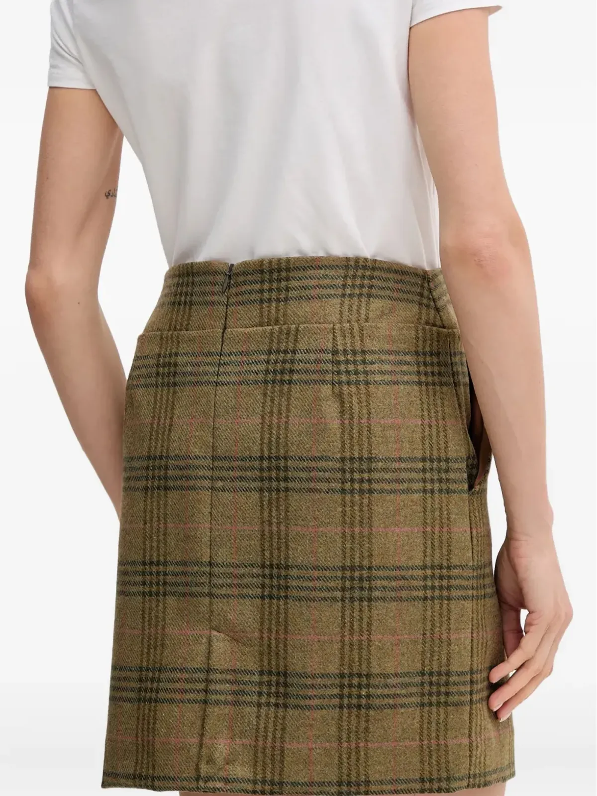 Barbour チェック柄ポケット付きミニスカート - 画像4