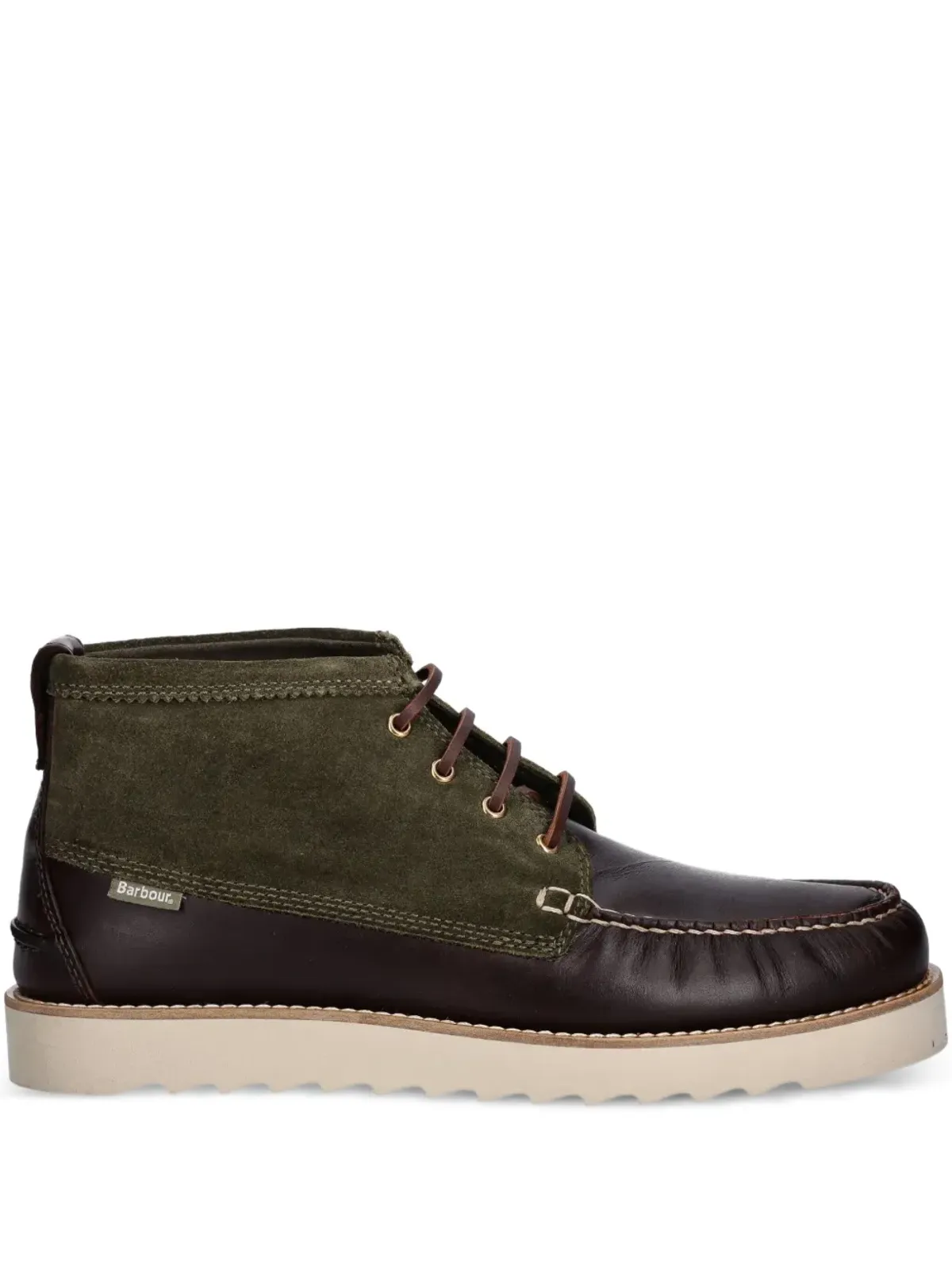 Barbour スエードパネルドブーツ - グリーン - 画像1