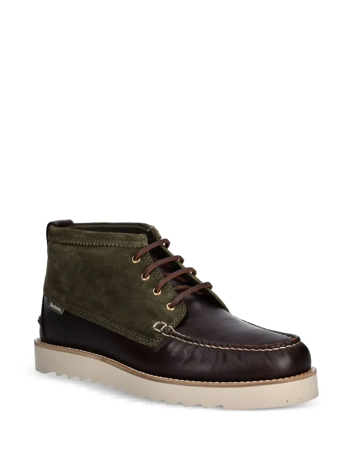 Barbour スエードパネルドブーツ - グリーン - 画像2