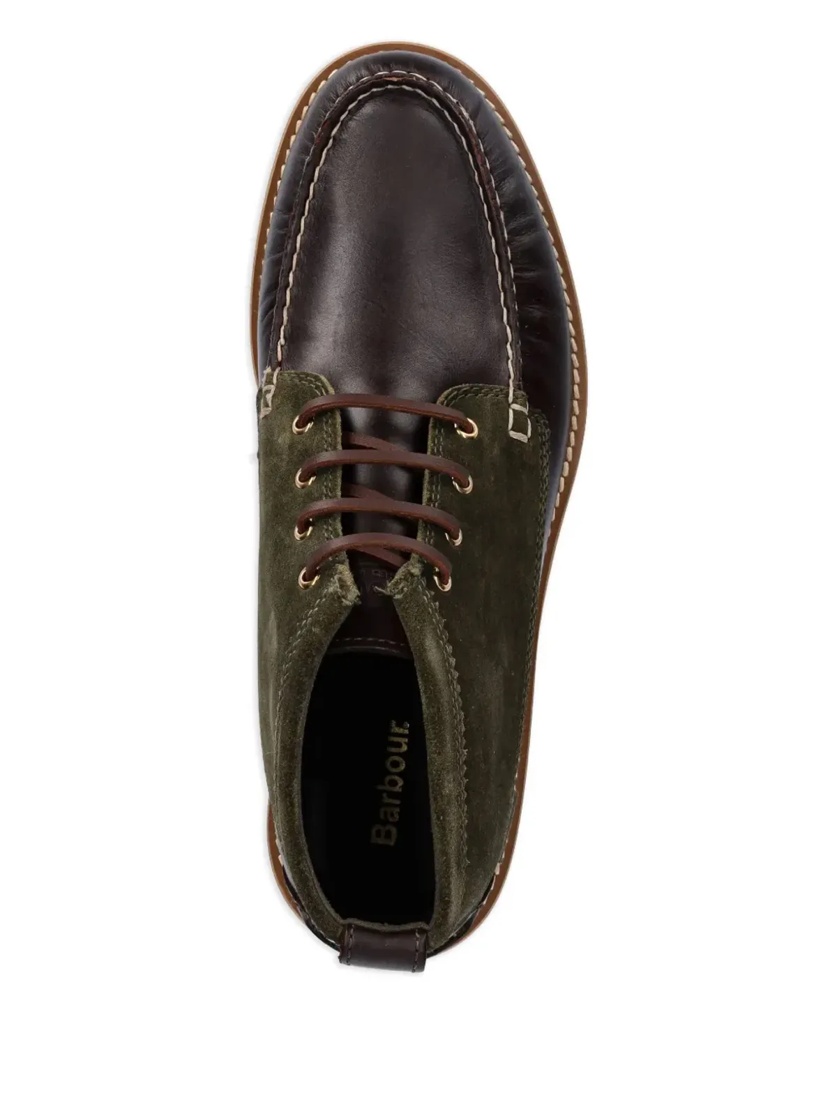 Barbour スエードパネルドブーツ - グリーン - 画像3