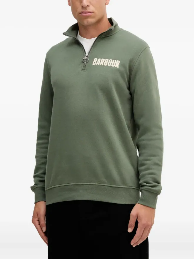 Barbour Barbour 半ジップ ロゴプリント スウェットシャツの商品画像