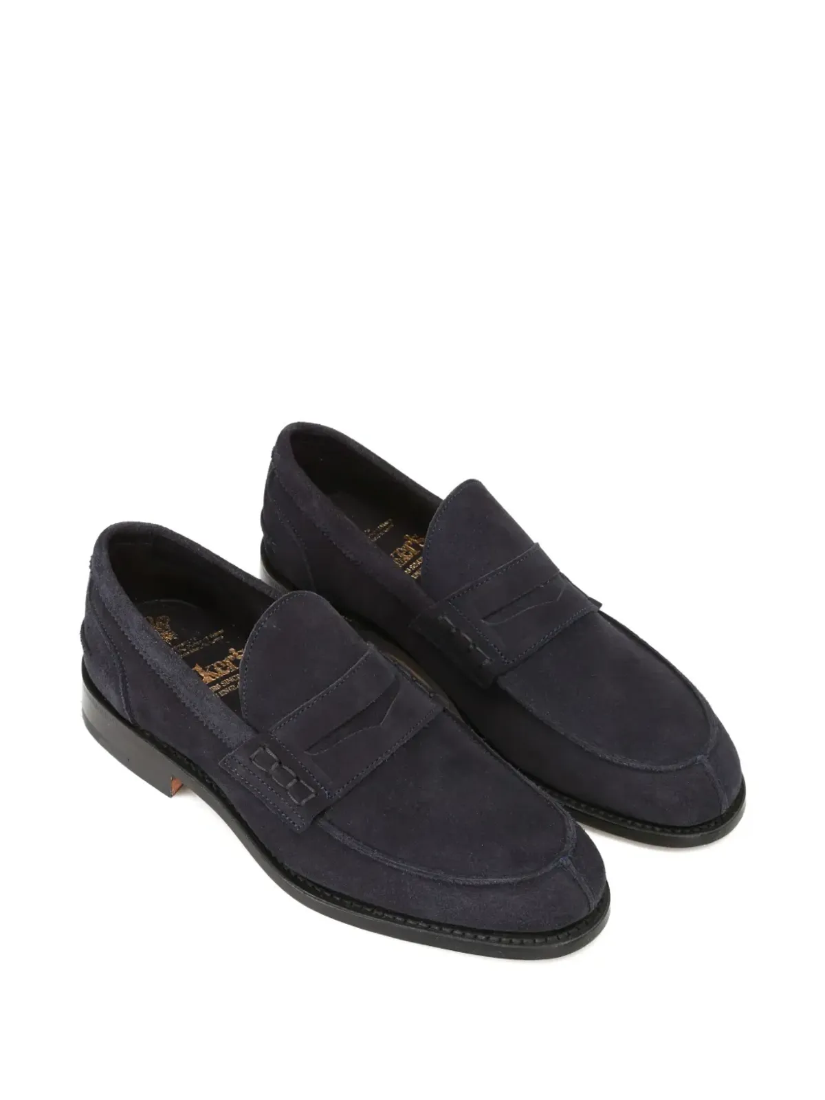 Tricker's ペニー・スロット・スエード ローファー - 画像2
