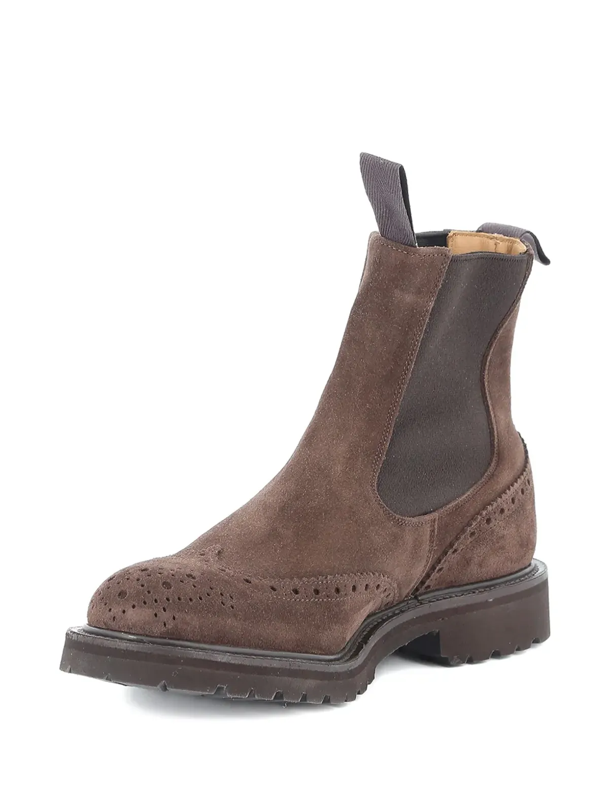 Tricker's ヘンリー ブローグディテール チェルシーブーツ ブラウン - 画像3