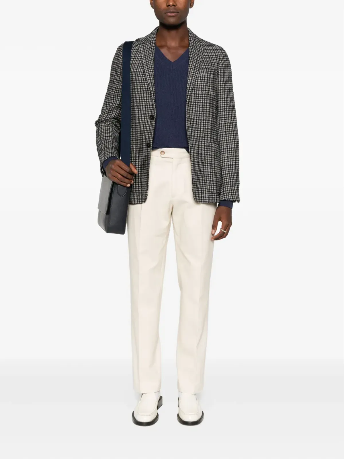 Zegna チェック柄2ポケットブレザー - 画像2