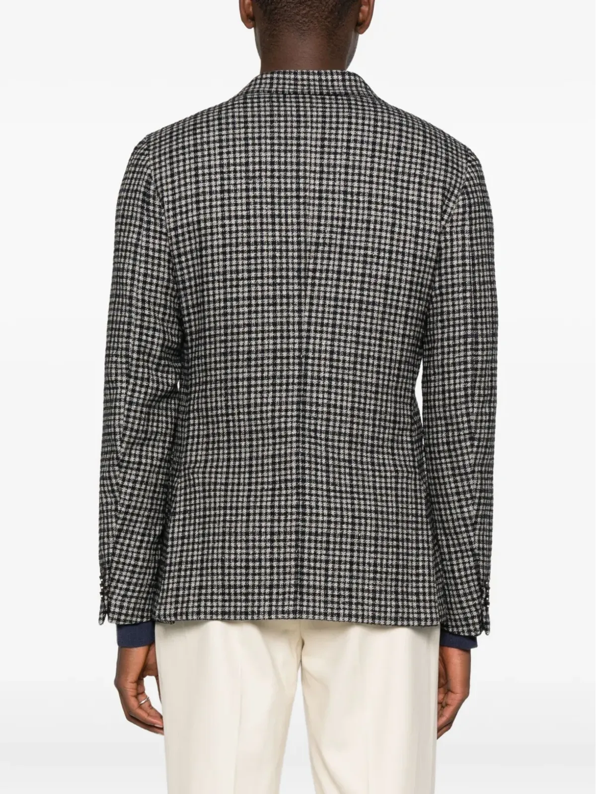 Zegna チェック柄2ポケットブレザー - 画像4