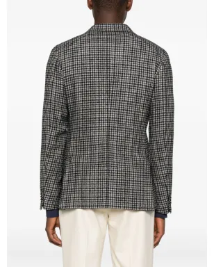 Zegna チェック柄2ポケットブレザー - サムネイル4