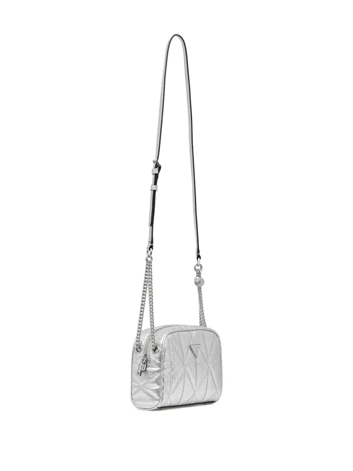 GUESS USA Aldina 4G キルテッド チェーンストラップ ミニバッグ - グレー - 画像2